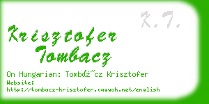 krisztofer tombacz business card